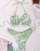 Micro Bikini Sexy Women Swimwear Print Halter Backless Thong Brazilian Swimwear Bikini Set Bikini Beachwear