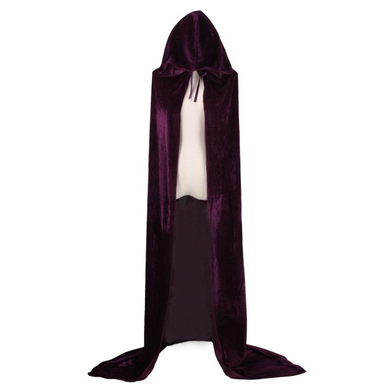 Cosplay costume halloween grim reaper cape witch prince princess golden velvet cape cape
