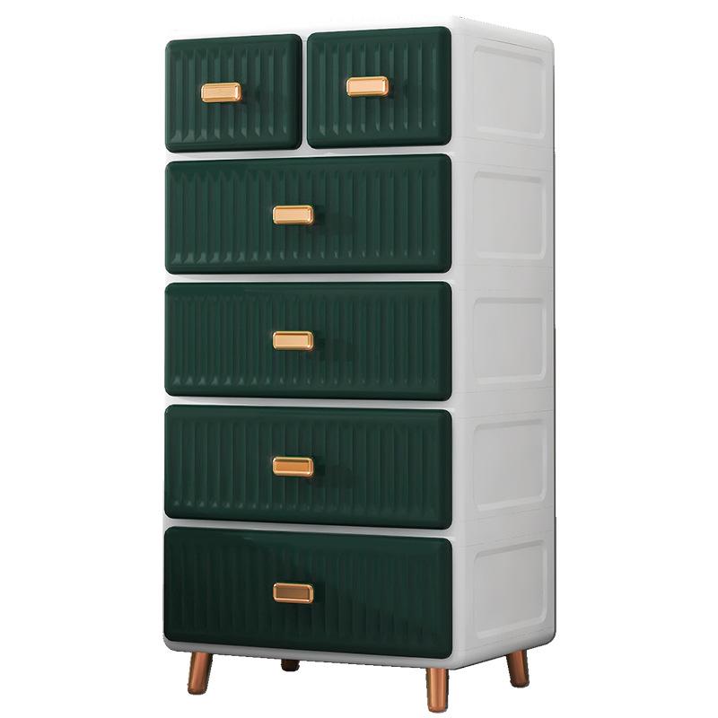 European-Style Plastic Storage Cabinet for Toys and Baby Clothes