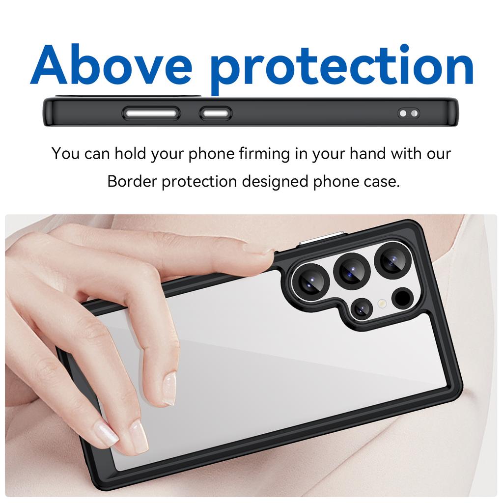 Etui na Samsunga Galaxy S25 Ultra TPU+Akryl Ochronne Przezroczyste Etui na Telefon