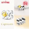 Copper Twelve Constellations Charms Shiny Star Copperbead Fit Original Bracelet Diy Fine Jewelry Gift For Women Making