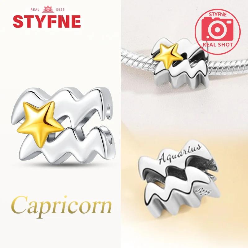 Copper Twelve Constellations Charms Shiny Star Copperbead Fit Original Bracelet Diy Fine Jewelry Gift For Women Making