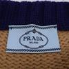 Prada [Domestic Regular] P25G51 S191 Cashmere Logo Design Knit Tops 40 Beige / blueUsed