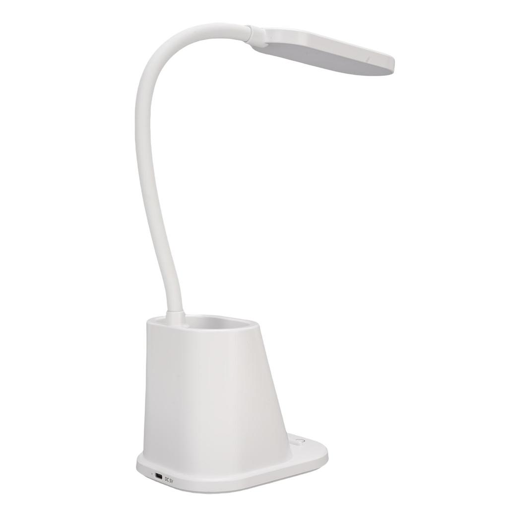LED Tischlampe USB Wiederaufladbar 3 Farbtemperaturen Touch-Steuerung Schreibtischlampe mit Stifthalter für Schlafzimmer Wohnheim