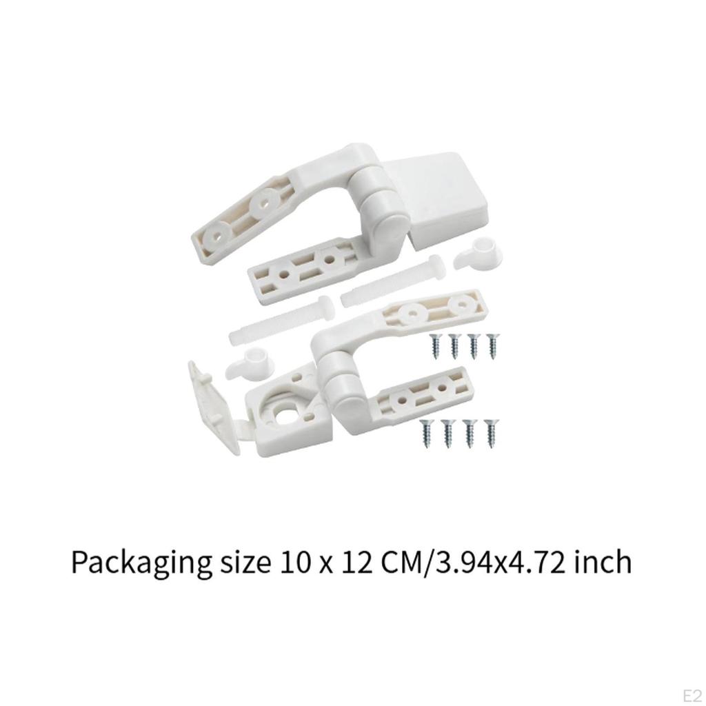 Toilet Lid Hinges Fixtures Set Hinge Bolt Screw Sturdy for Top Mount Seat Universal