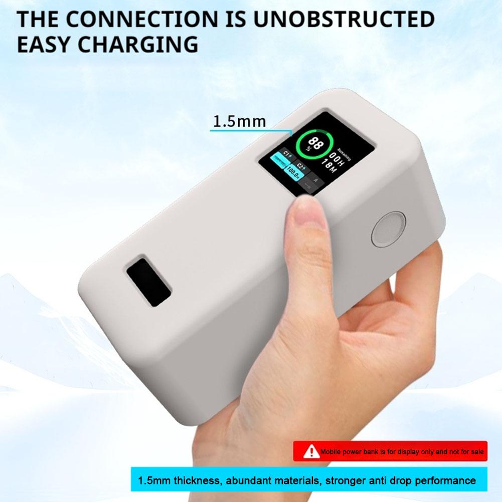 For Anker Prime 20000mAh Power Bank Silicone Protective Case Dustproof Shockproof Anti-drop Soft Power Bank Cover Accessories