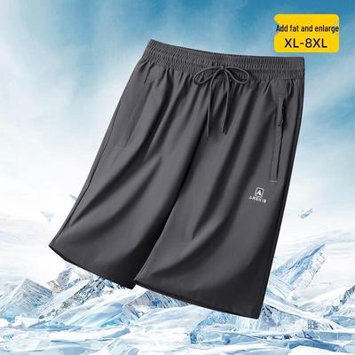 Dibenze Men's Plus Size Loose Casual Knee-Length Sports Shorts