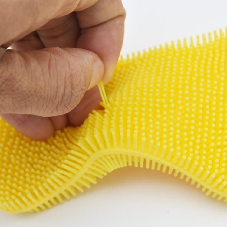 In Stock Bone Non-Silicone Stain Removal Dishwashing Brush with Scouring Pad for Kitchen Plates, Bowls, and Pots.