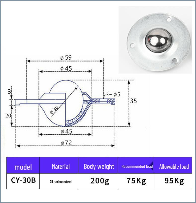 CY-25B Stainless Steel Conveyor Ball Bearing Pulley