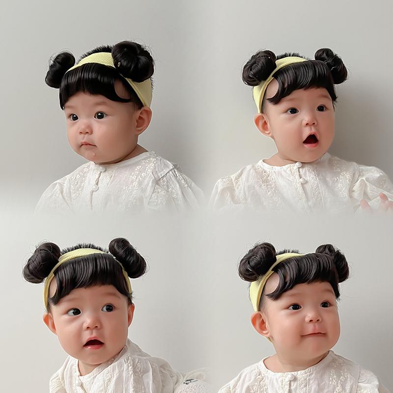 Girl Baby Children'S Fake Bangs Wig Hairband Bangs Chignons Daily Wear Bangs Cosplay Hairpieces Accessories