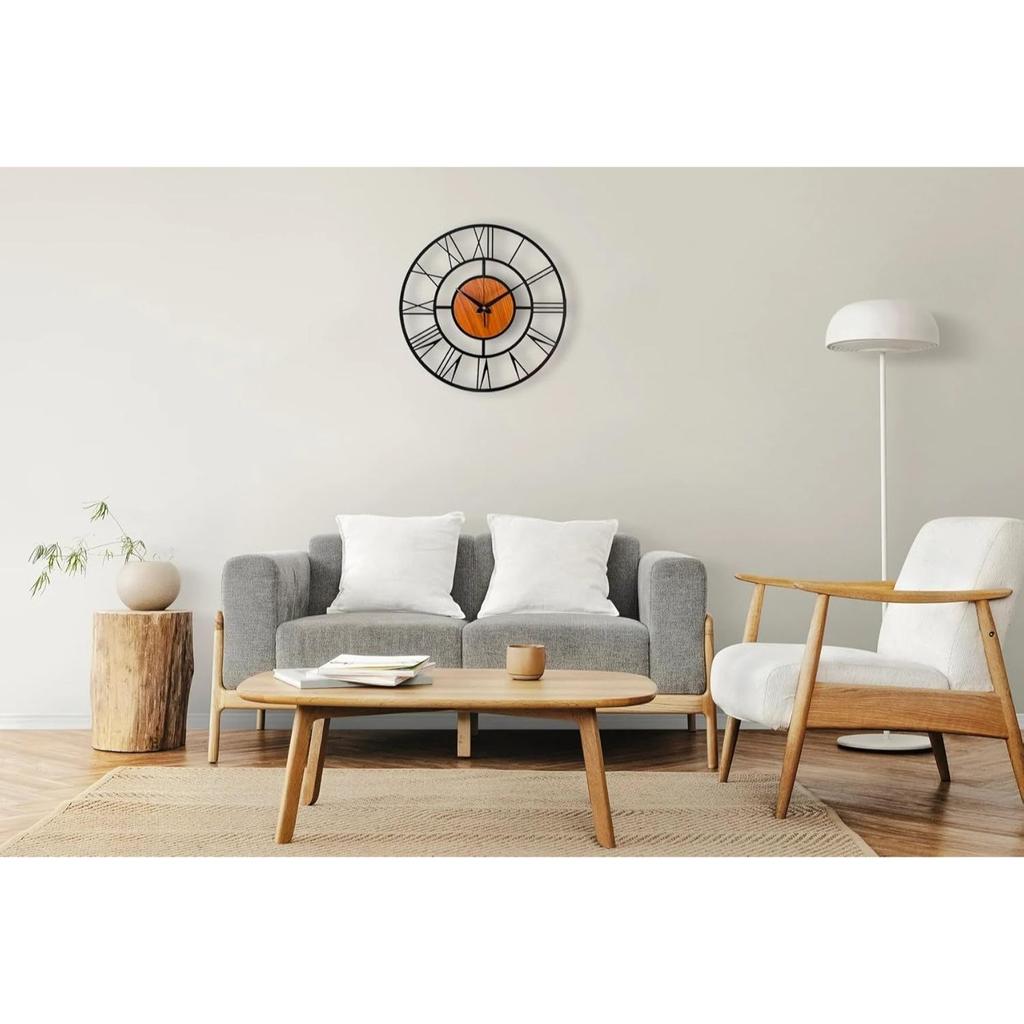 Clock for Living Room, Bedroom, Office, Kitchen, Home and Hall | Antique Fancy Big Size Modern Wall Watch for Home Decor (Roman Number, 60 CM)