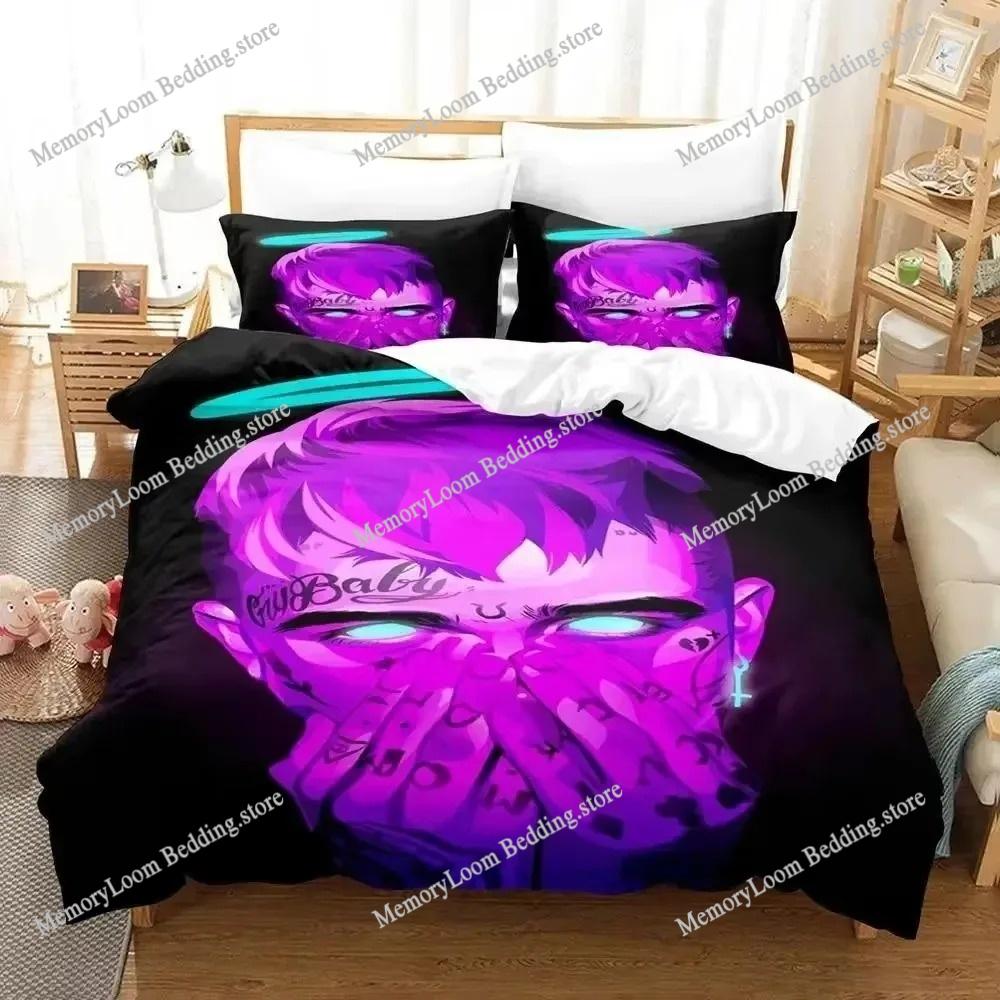 3D Print Duvet Cover Cute Rapper Lil Peep Pattern Quilt Covers for Children Single-Twin-Queen-King Bedding Soft Set Home Textile