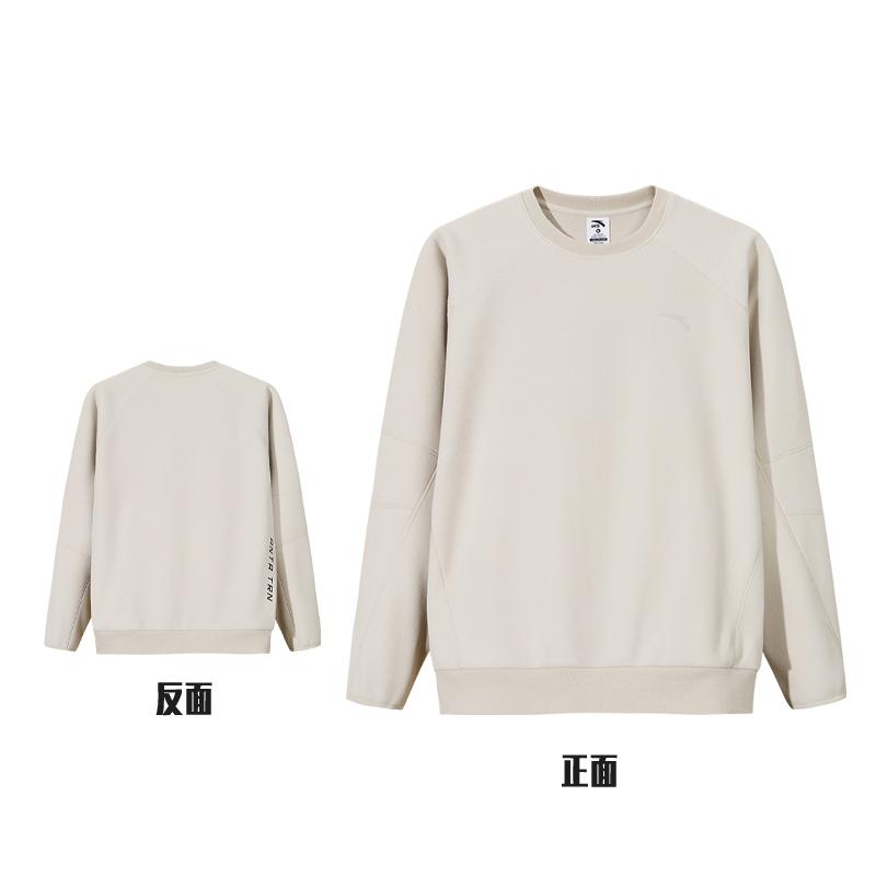 ANTA Sweatshirts Men's Almond Grey 1 Crew Neck Moderate 952547704-1