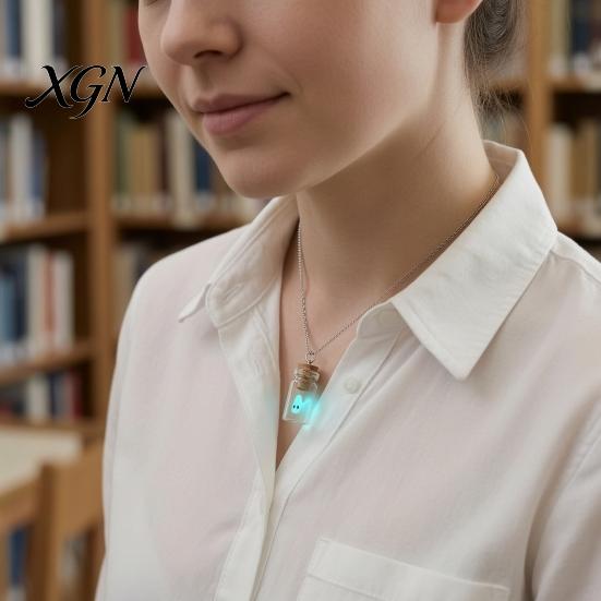 Retro Alternative Necklace Glow Ghost Necklace, Glow-in-The-Dark Bottle Pendant, Cute Mysterious Keepsakes Earrings, Gothic Halloween Jewelry