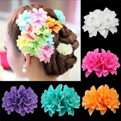 Womens Fashion Flower Hair Clip Hairpin Bridal Wedding Party Hair Accessories