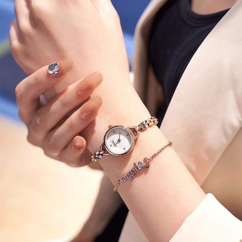 Watch Women'S Simple Style Temperament Light Luxury Small Dial Women'S Watch Women'S Exquisite Small Round Watch