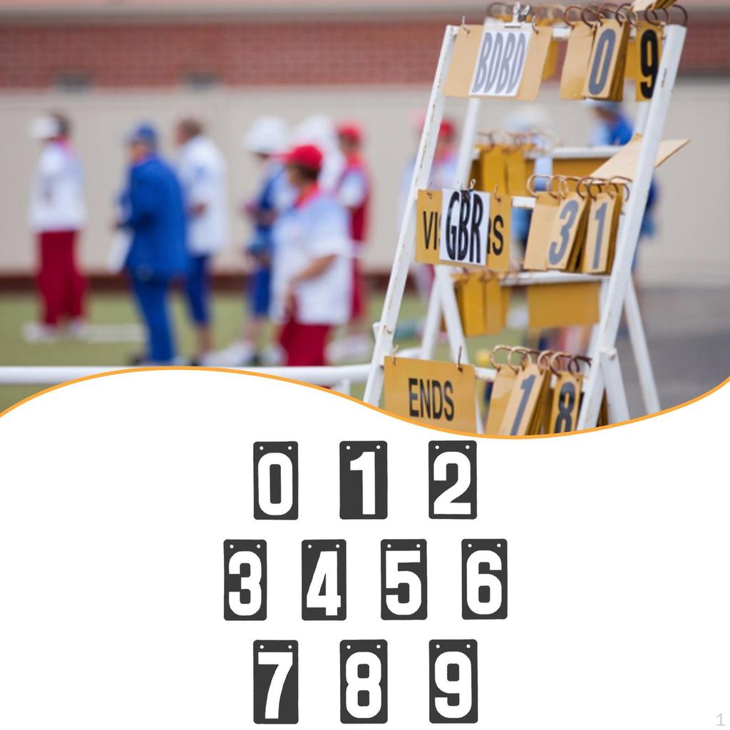 Score Keeper Flip Number Cards Numbers 0-9, Competition, Portable, Table Display Board for Football