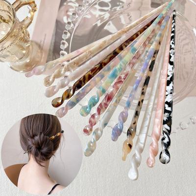 1Pcs Mode Chinesischen Stil Haar Sticks Vintage Acetat Essstäbchen Frauen Haarnadeln Haar Clips Pins Hochzeit Haar Schmuck Haar Zubehör