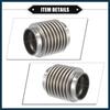 Car Exhaust Flexible Pipe, 50.8x82mm 2"x3.23" Exhaust Flex Connector Pipes Bellows Universal for Car Durable Stainless Steel Silver Tone Automotive