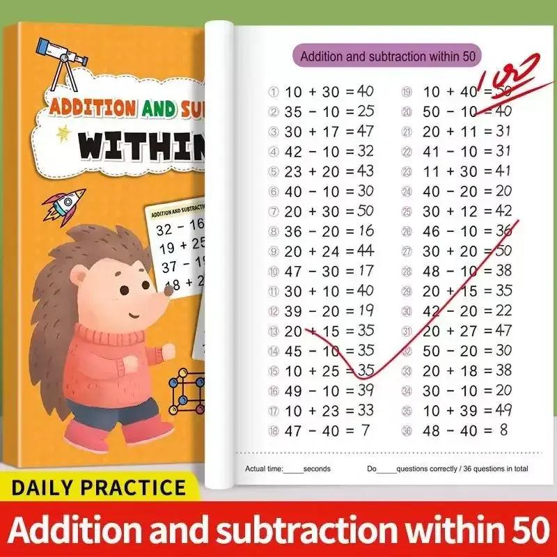 Quick Calculation Addition Subtraction Exercise Book Math Arithmetic Training Books 10-100 Number Practice