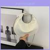 Pu Chain Strap Crescent Bag With Zipper Closure For Casual Travel And Street Style