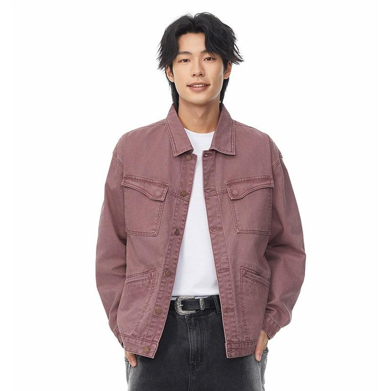 Retro Wash Jacket Men's Multi-pocket Lapel Men's Work Jacket