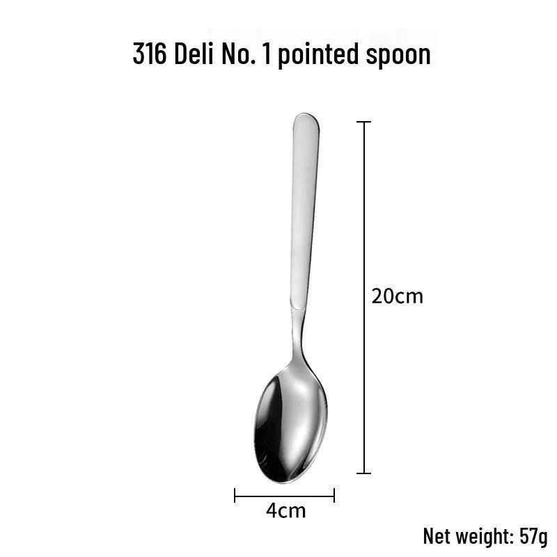 316 Edelstahl Besteckset: Suppenlöffel, Obstgabel, Schöpfkelle, Schaber für westliche Küche