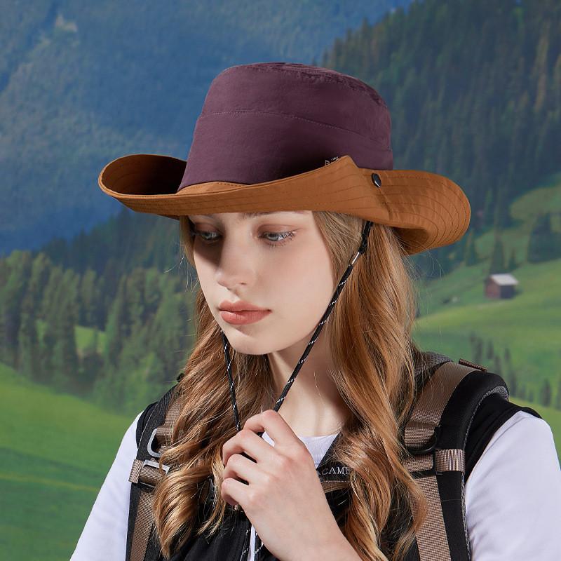 Outdoor Summer Fishing Hat With Waterproof Breathable Nylon Sunshade For Women