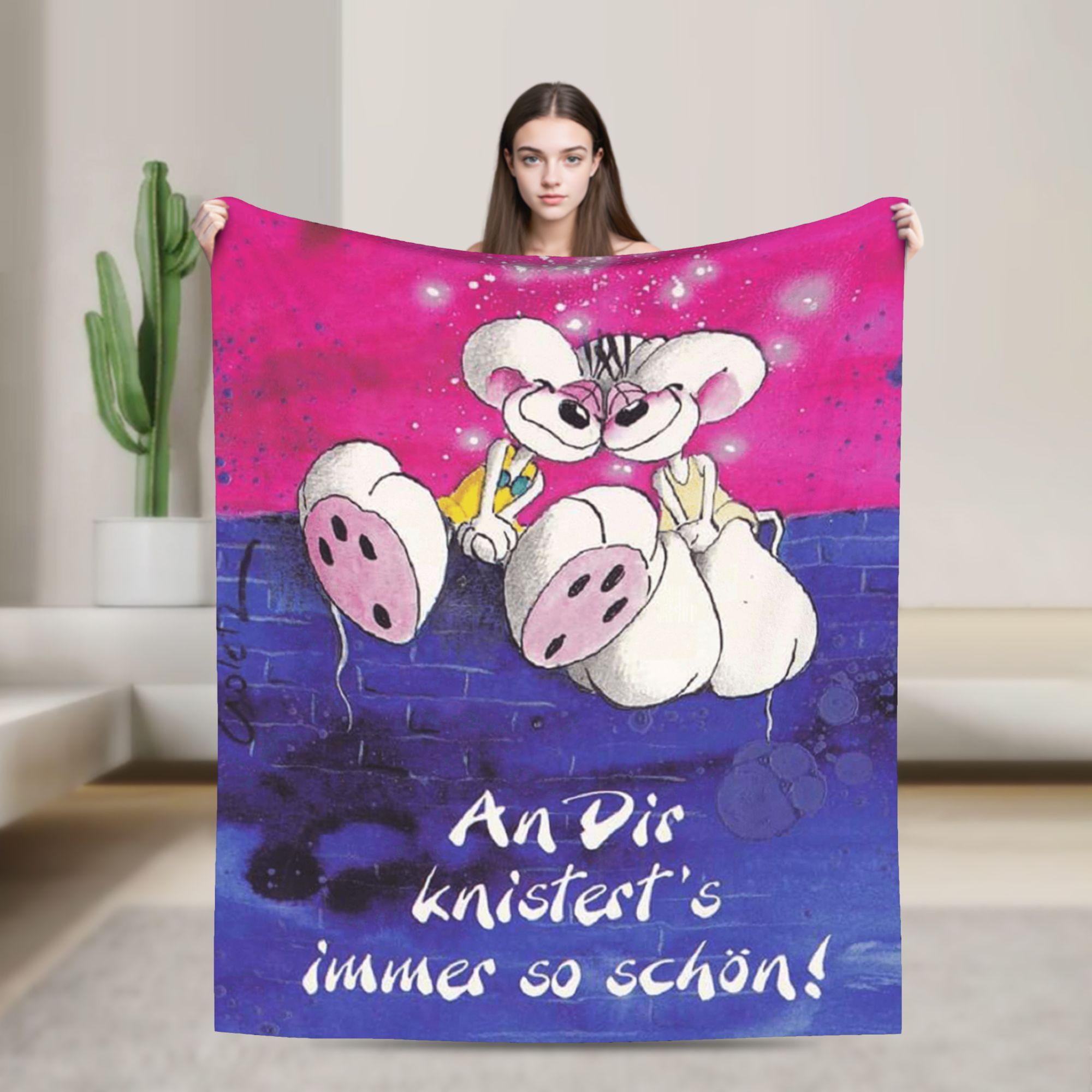

Cartoon Diddl Diddlina Flannel Blanket Winter Warm Throw Blanket for Boy Girl Couch Bed Novelty Bedspread Sofa Bed Cover 75x90cm