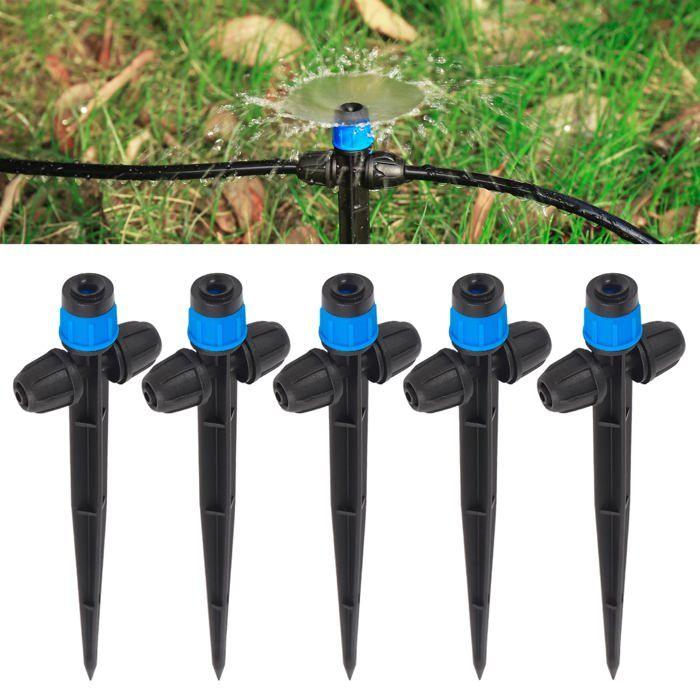 Émetteurs d'irrigation goutte à goutte réglables 360° - Lot de 25 (4 mm / 1/4") - Bleu