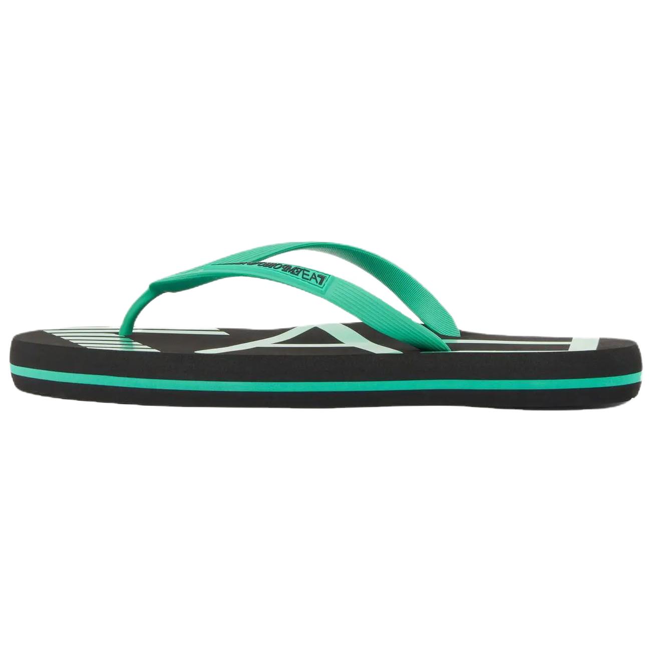 

Emporio Armani EA7 Round Toe Flat Color Block Beach Sandals Flip Flops 2.4cm Unisex sandals black 7X000659AF22188MZ621 37