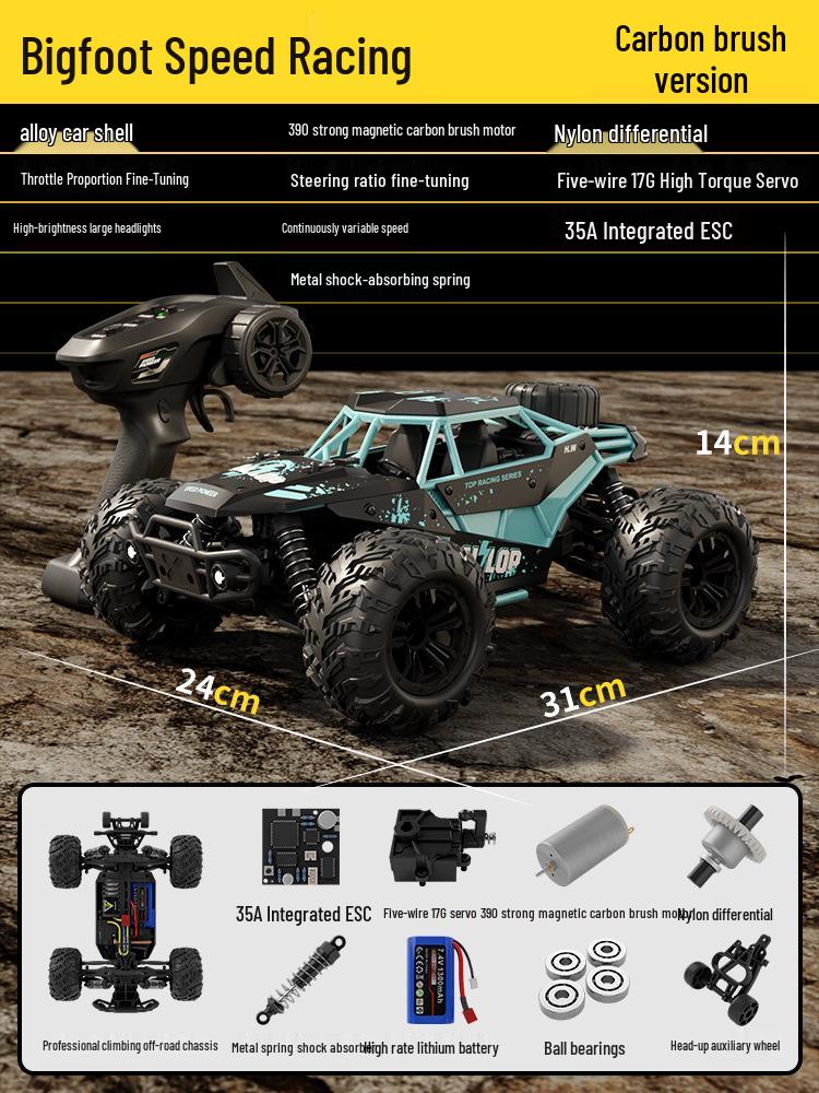 

High-Speed RC Off-Road 4WD Climbing Car - Electric Racing Toy for Kids 1:16