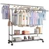Cream Style Movable Indoor Clothes Drying Rack and Hanger