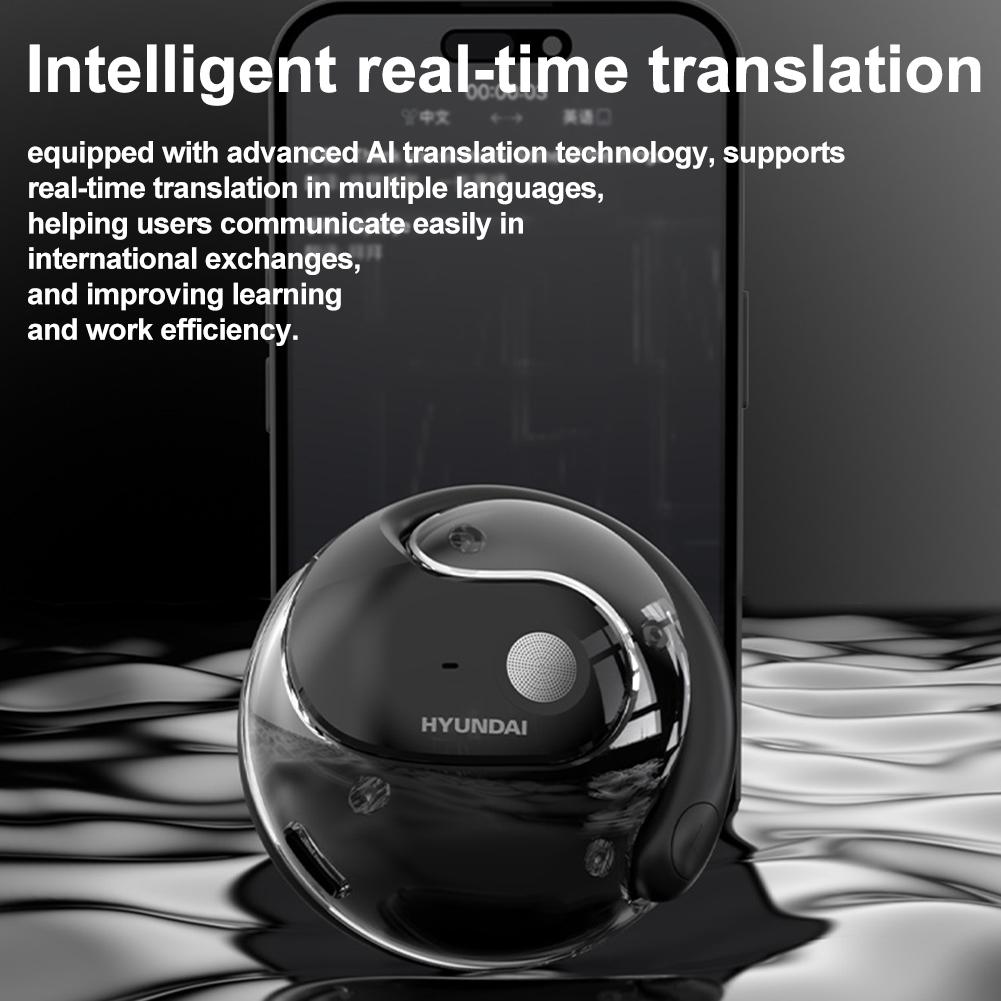 Language Translator Headphones Bluetooth-Compatible 5.4 Ear Hanging Headphone Wireless Open-Ear Headphones for Professionals