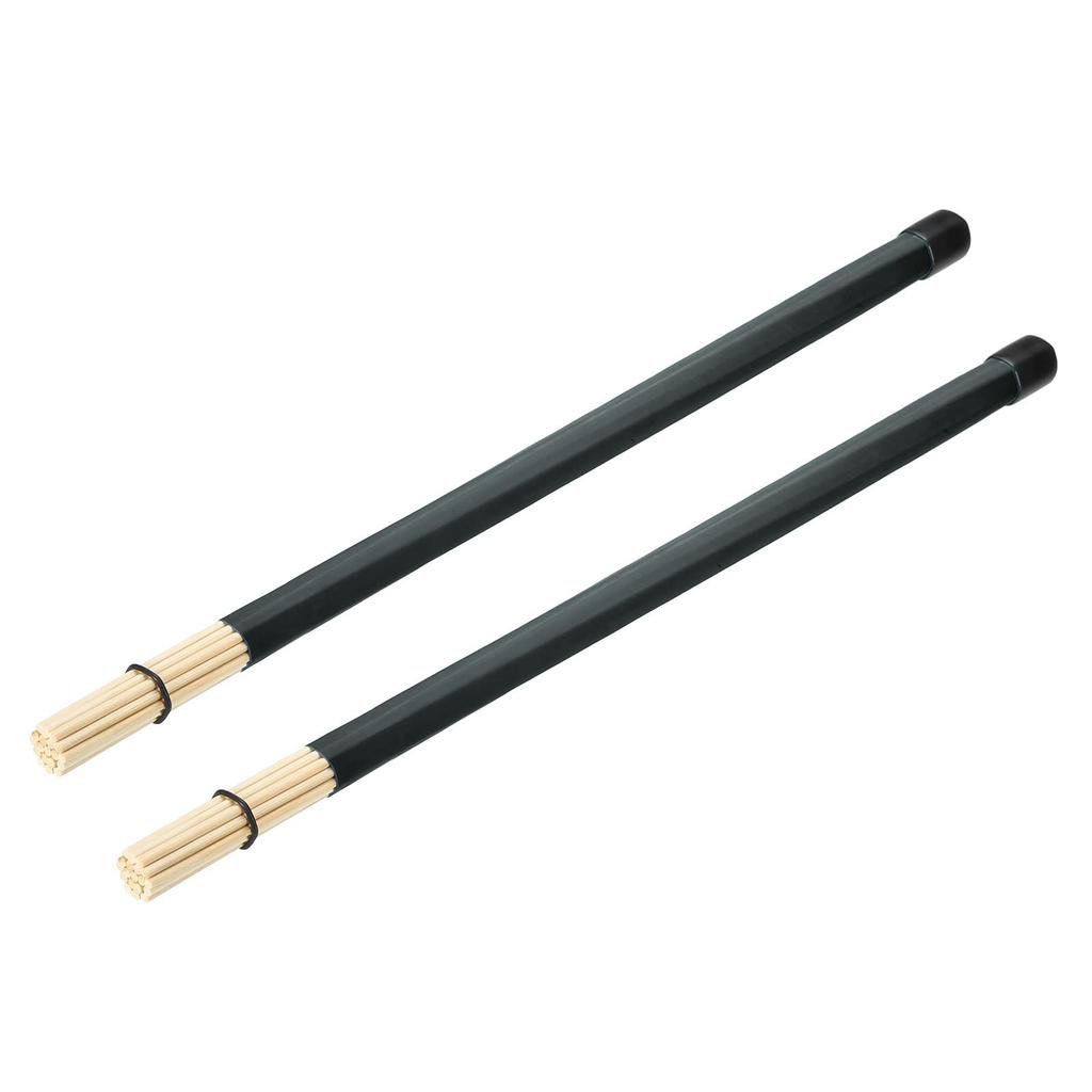 Uxcell Bamboo Drumstick Brushes, Black, 1 Pair, for Jazz Acoustic Playing and Music Lovers Percussion