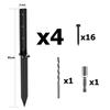 Heavy-Duty Cross-Bar Fence Repair Kit with Metal Reinforcement and Ground Anchors