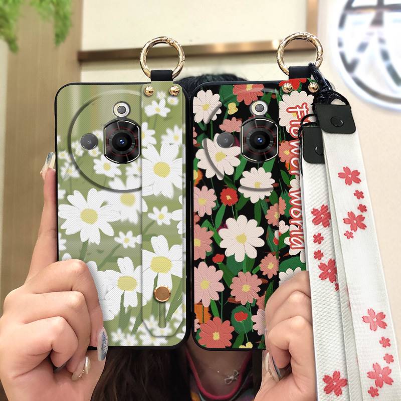 Fashion Design Waterproof Phone Case For ZTE Nubia Focus Pro 5G Dirt-resistant Kickstand Lanyard Anti-dust Protective
