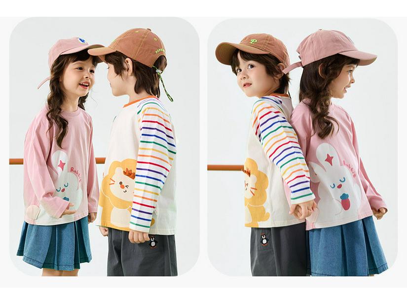 Dudu Family 100% Cotton Long Sleeve Children's T-shirt for Boys and Girls - Spring Top