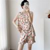 Women's Summer Ultra-Thin Cotton Satin Pajamas Set With Shorts And Sleeveless Vest, Cool Comfort Home Wear For Hot Weather