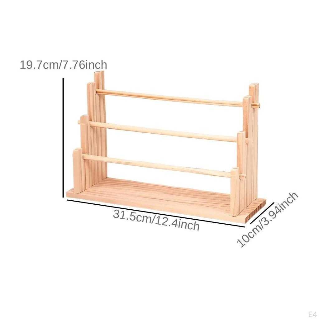 Jewelry Display Stand Photo Props Easy Disassembly Wooden for Showcase Woman 2 Layer