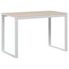 Computer Desk White and Oak Effect 110 x 60 x 73 cm Engineered Wood