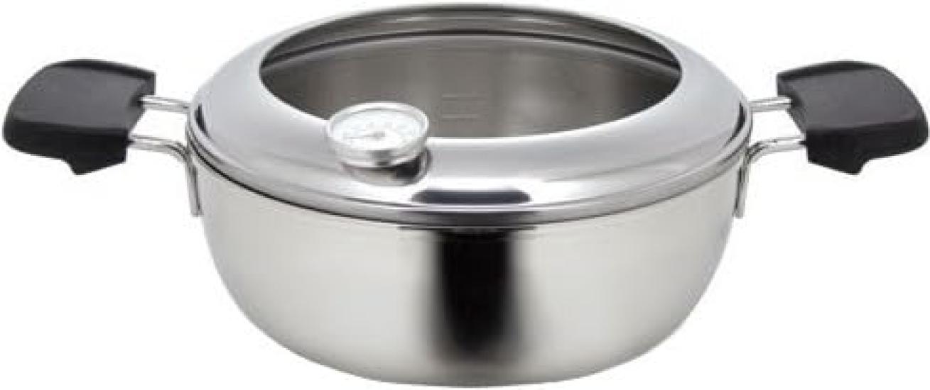 

Maruyama Content Steel Deep Induction and Gas Stove Made in Japan CO-22T Triple-Layer Fryer, 22cm, Compatible,