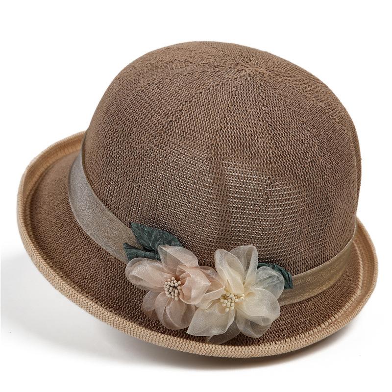 Top Hat Female Elegant Basin Hat Fisherman Hat Spring Summer Sunscreen Shade Sun Hat Mom Hat