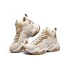 Skechers Stamina Mecha Shoes II Mesh Synthetic Leather Fashion Versatile High-Top Lifestyle Casual Shoes Women Sneaker Brown White 167587-WTP