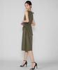 Hye Young Kim Peplum Sleeveless Dress - Khaki