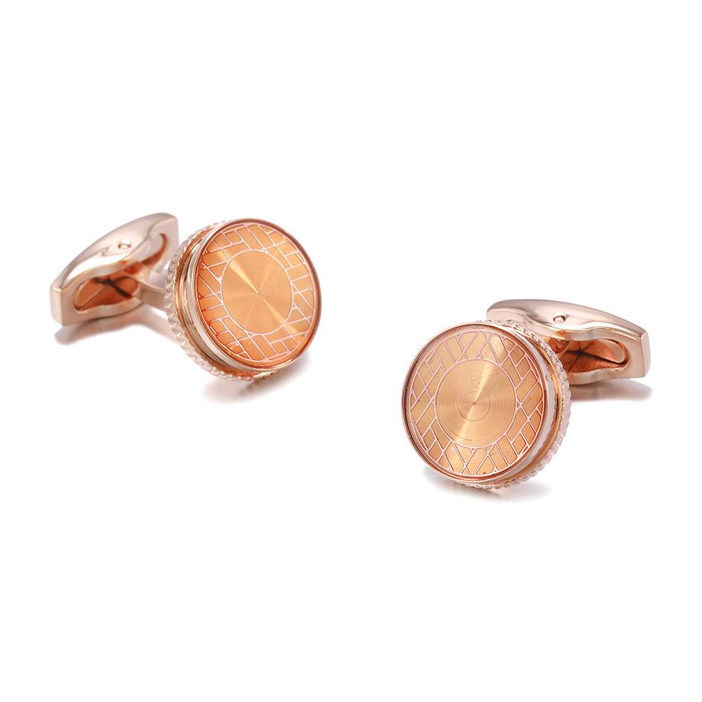 

Delicate dress cufflinks, men s wedding sleeve nails, rose gold buttons, high-quality foreign trade cufflinks 828 routine рожевий колір золота