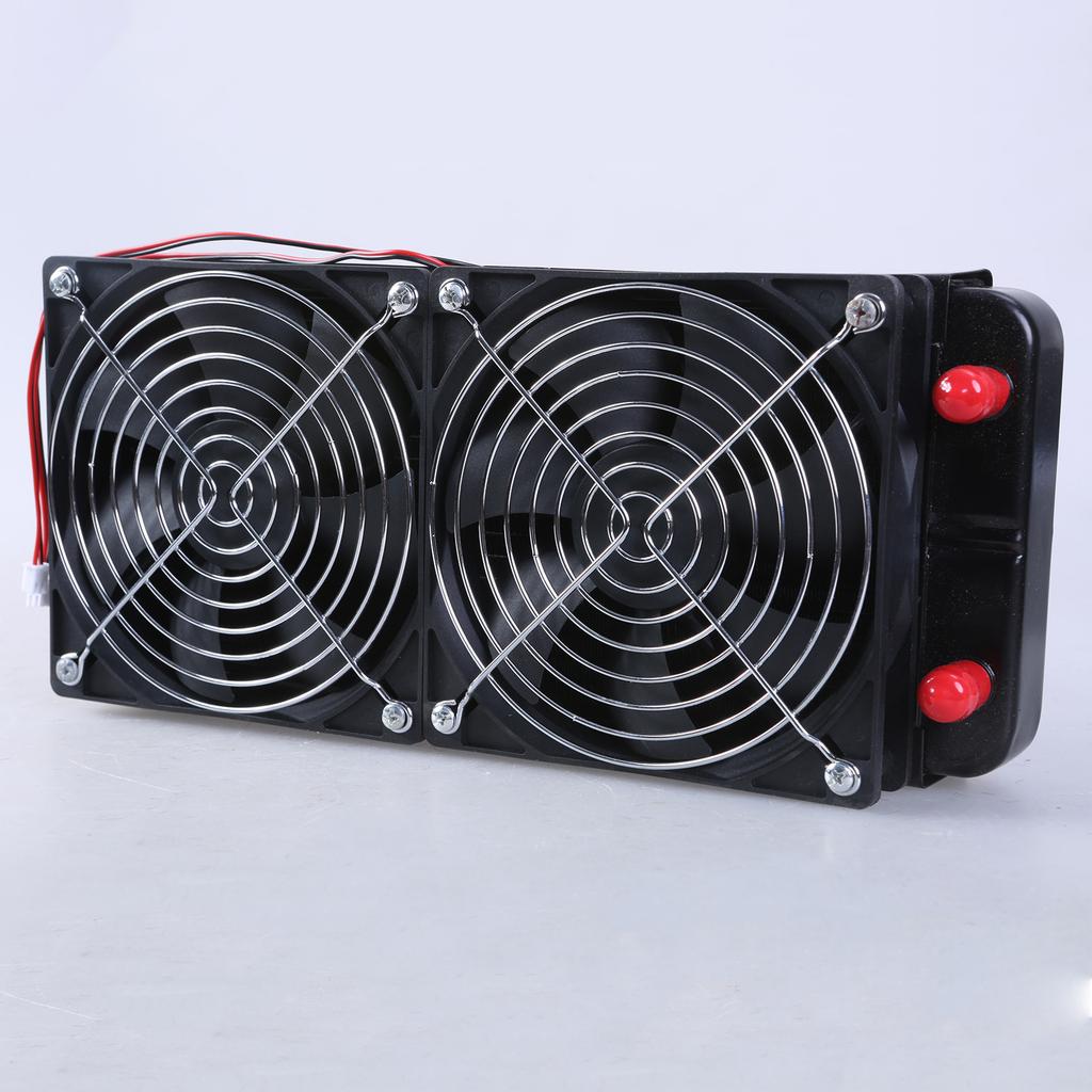 Aluminum Computer Radiator Water Cooling Cooler 2 Fans 240mm For CPU Heatsink