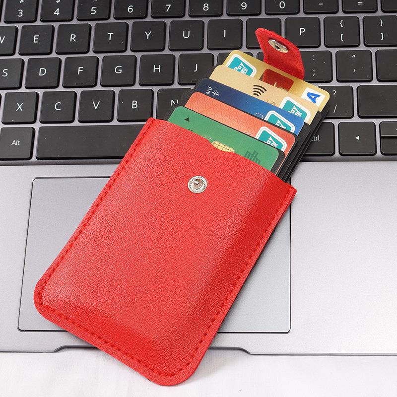 Kompakter Kartenhalter für Damen - Leicht, Stapelbar, Großes Fassungsvermögen mit Mehreren Kartenfächern für Ausweis und Führerschein