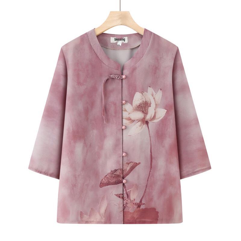 Elderly Women's Chinese Style Summer Blouse