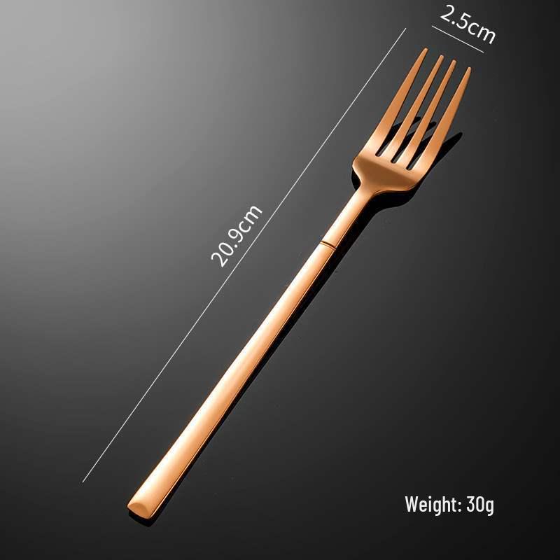 Four-Piece Stainless Steel Restaurant Knife, Fork, Spoon Set - Elegant Hotel Steak Tableware